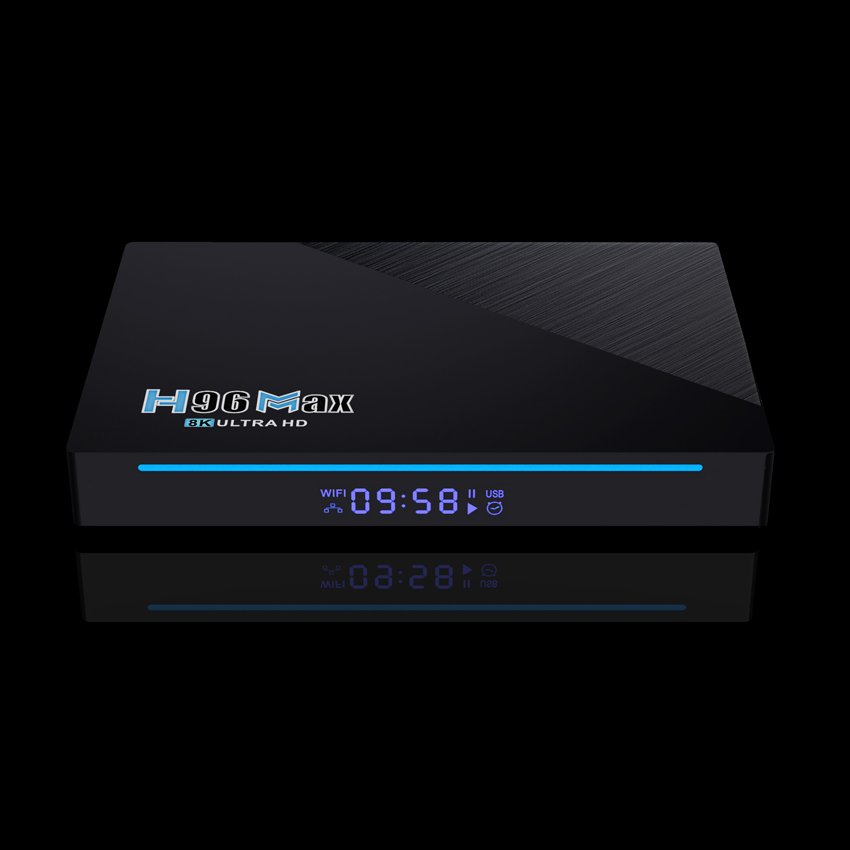 New Android 11.0 Quad Core 2.4G 5G Dual Wifi TV Box 8K HD H96 Max 3566 Set Top Box Voice Control Factory