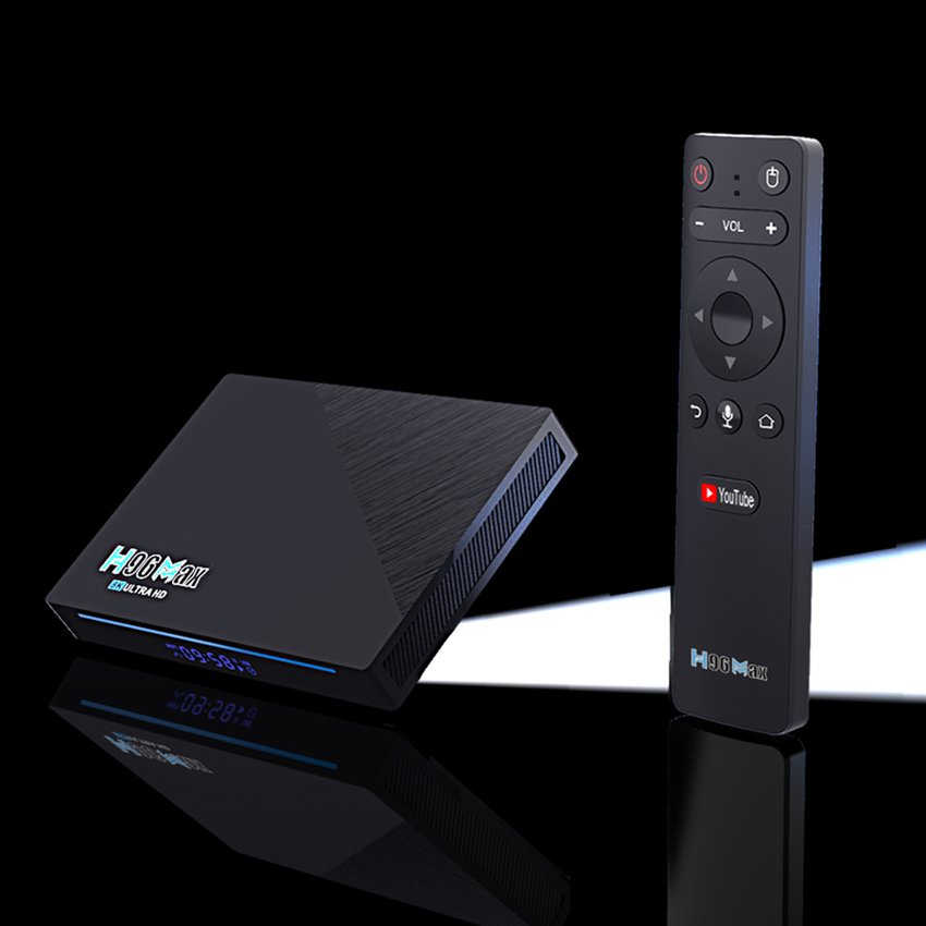 New Android 11.0 Quad Core 2.4G 5G Dual Wifi TV Box 8K HD H96 Max 3566 Set Top Box Voice Control Factory