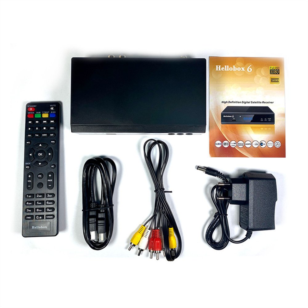 hellobox 6 set top box tv digital H.265 Decoder S2 hd satellite tv receiver