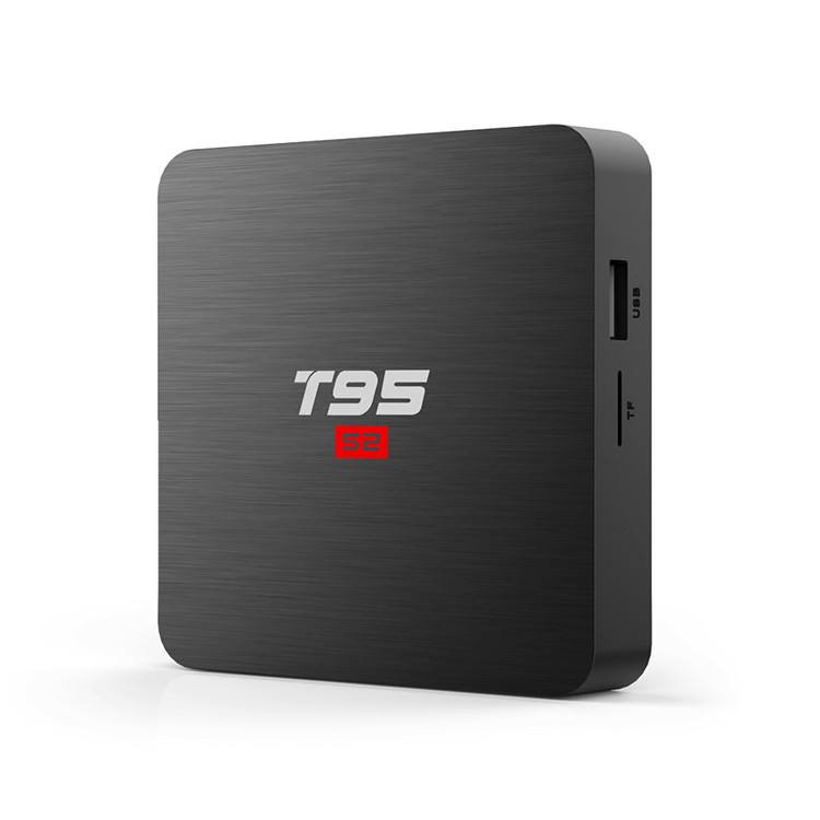 New Leadcool Android 7.1 Set Top Box T95 S2 Smart Android TV Box S905W Quad Core 1G 8G Memory