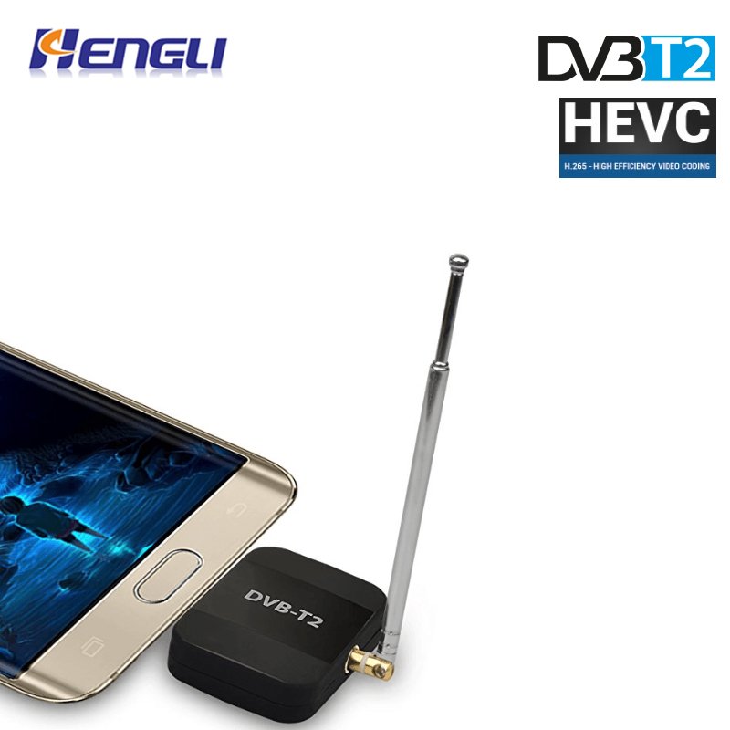 Live TV HD digital DVBT2 TV stick USB Tuner HEVC h.265 DVB-T2 SET-TOP BOX for Android phone digital set-top box