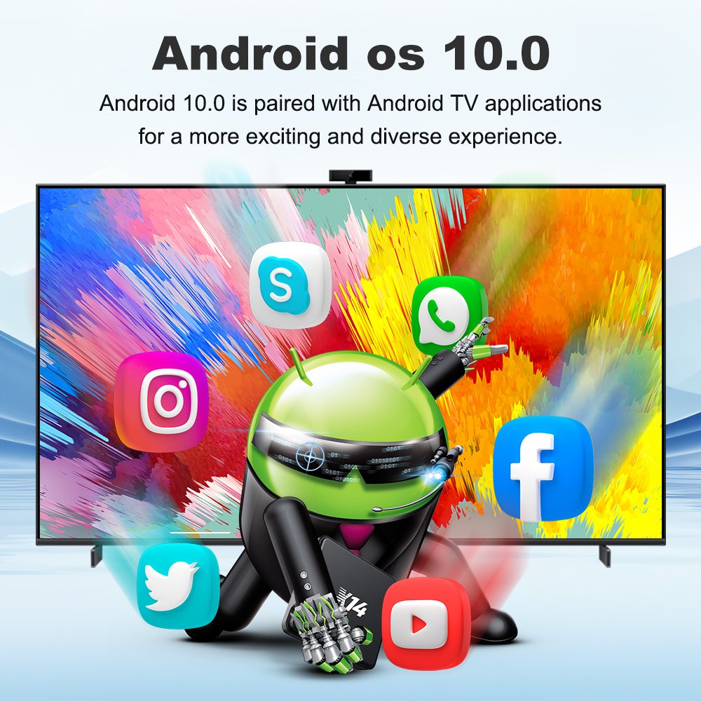 High Quality X14 Set-top box Allwinner H313 Quad Core TV Box Android With Wireless Projection Function