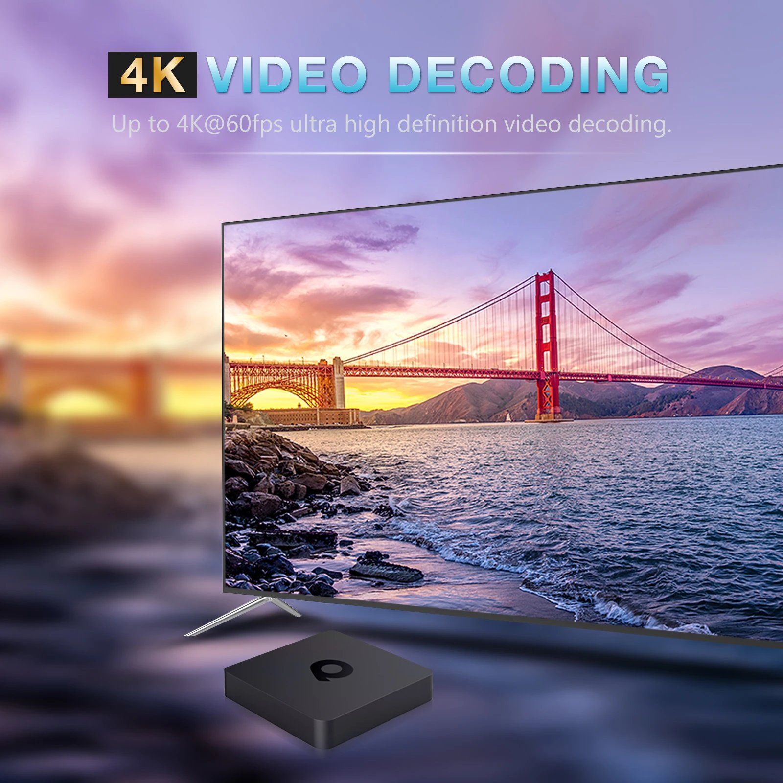 Fast shipping factory Selling T95 Q1 ATV H313 2GB+16G Android 10.0 Set-Top Box B-T remote control 2.4GHZ&5.8GHZ 4K Tv Box