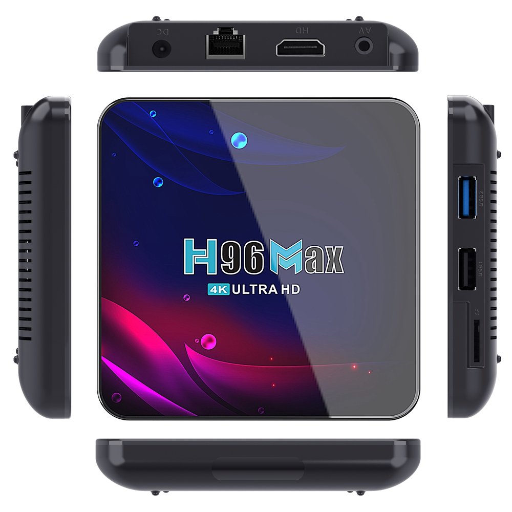 H96 MAX RK3318 Quad Core Android Smart TV Box With 4K HD USB 3.0 HDR 5G Wifi Receiver Media Player Set Top Box