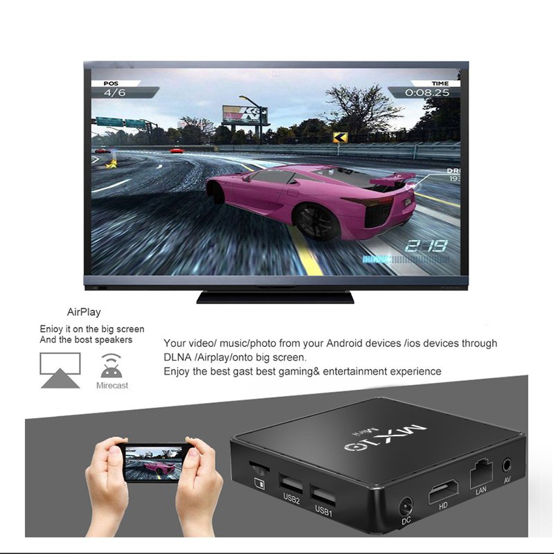 Hot Sale MX10 Mini Android Tv Box Allwinner H313 Smart Set Top Box Support Dlna Miracast Airplay Computer Wifi And BT 4K HDR