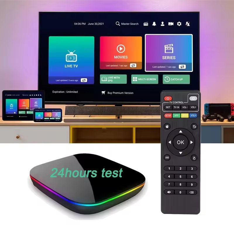 TD 2024 World IP TV BOX Free Trial Android TV Set Top Box Pandar Reseller Panel 4K Firestick M3u IP TV