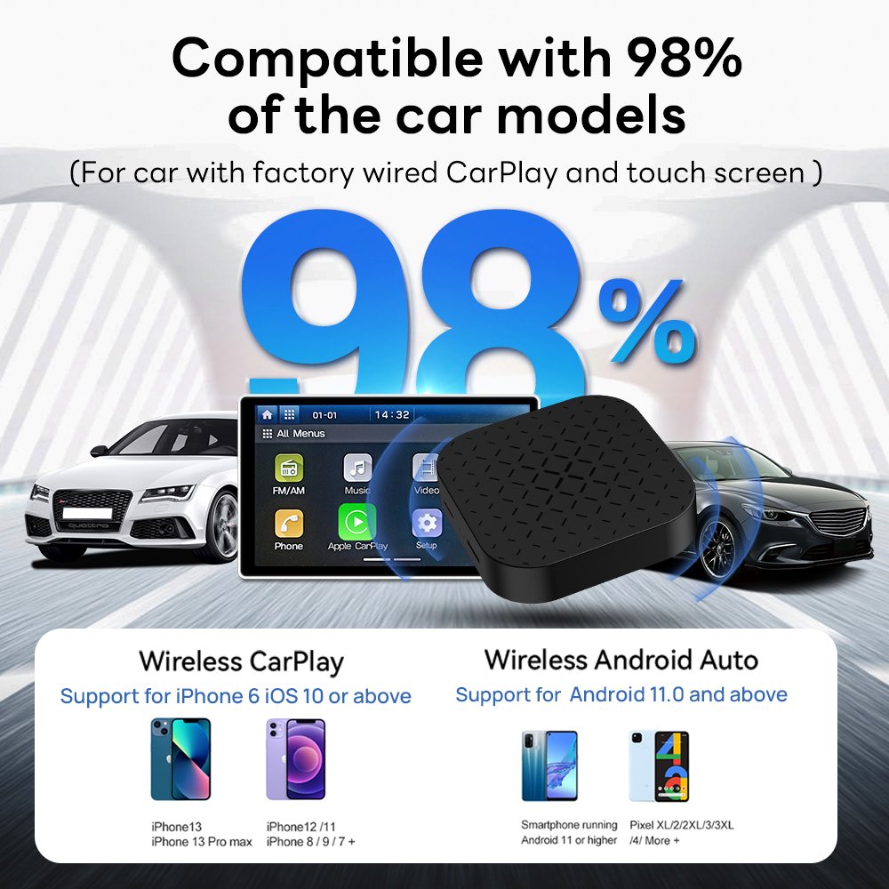 Carlinkit 2024 Magic Box Carplay Android 11 Multimedia Boxes Wireless Android Auto Carplay USB Android Box For Car