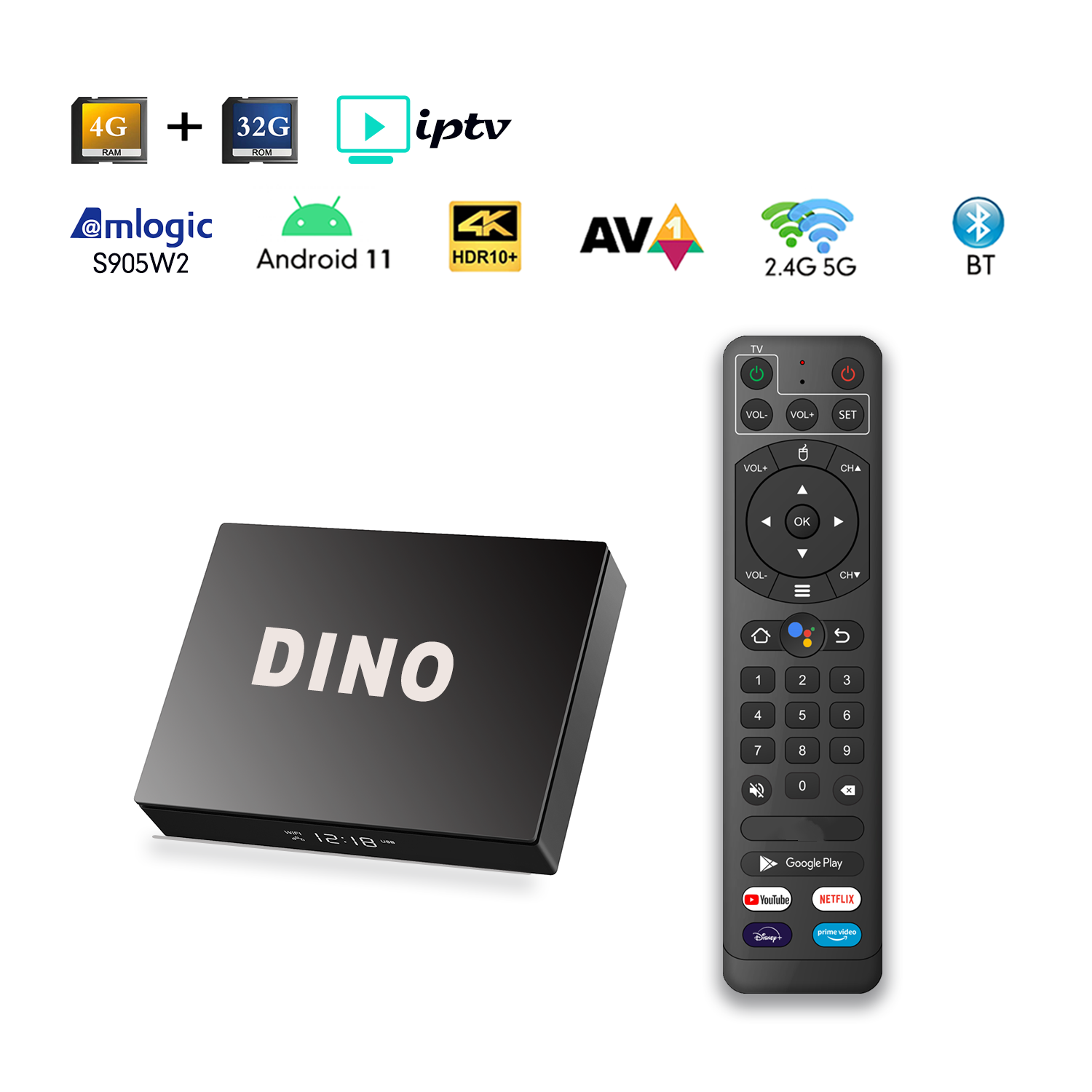 DINO V96 BOX support test android tv box with smart tv channels fire stick MAC stb set top box 5G