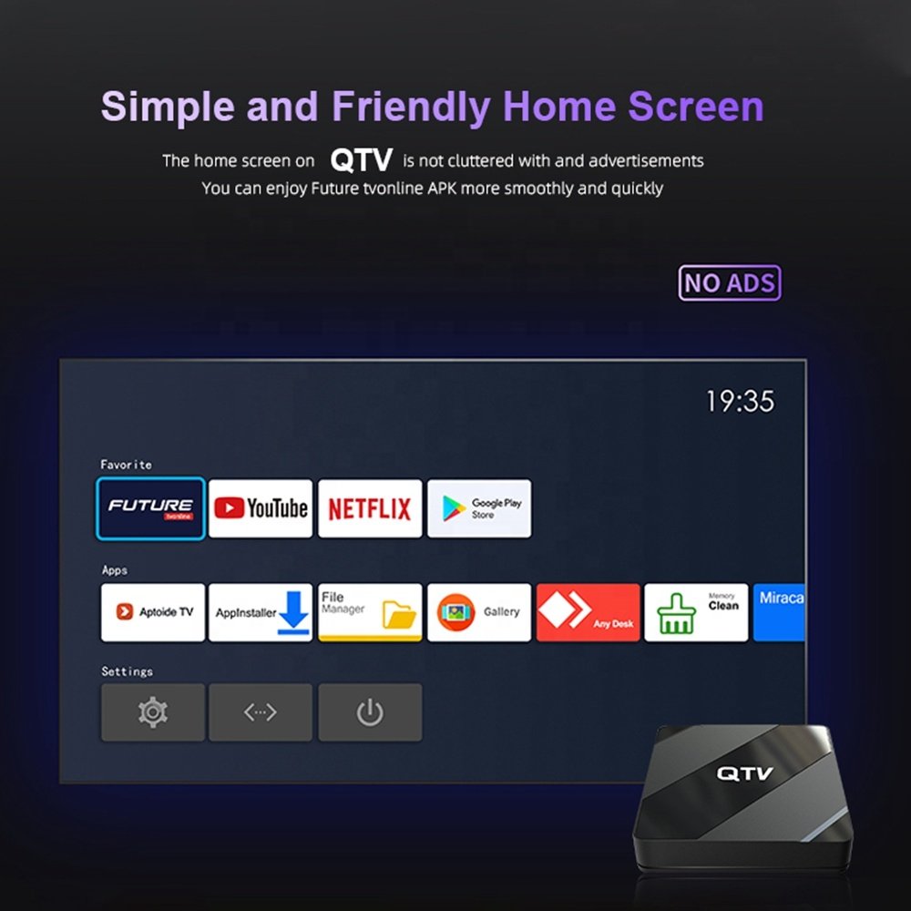CoolRabbie Android 10.0 Set-top Box Future online QTV IPTV BOX