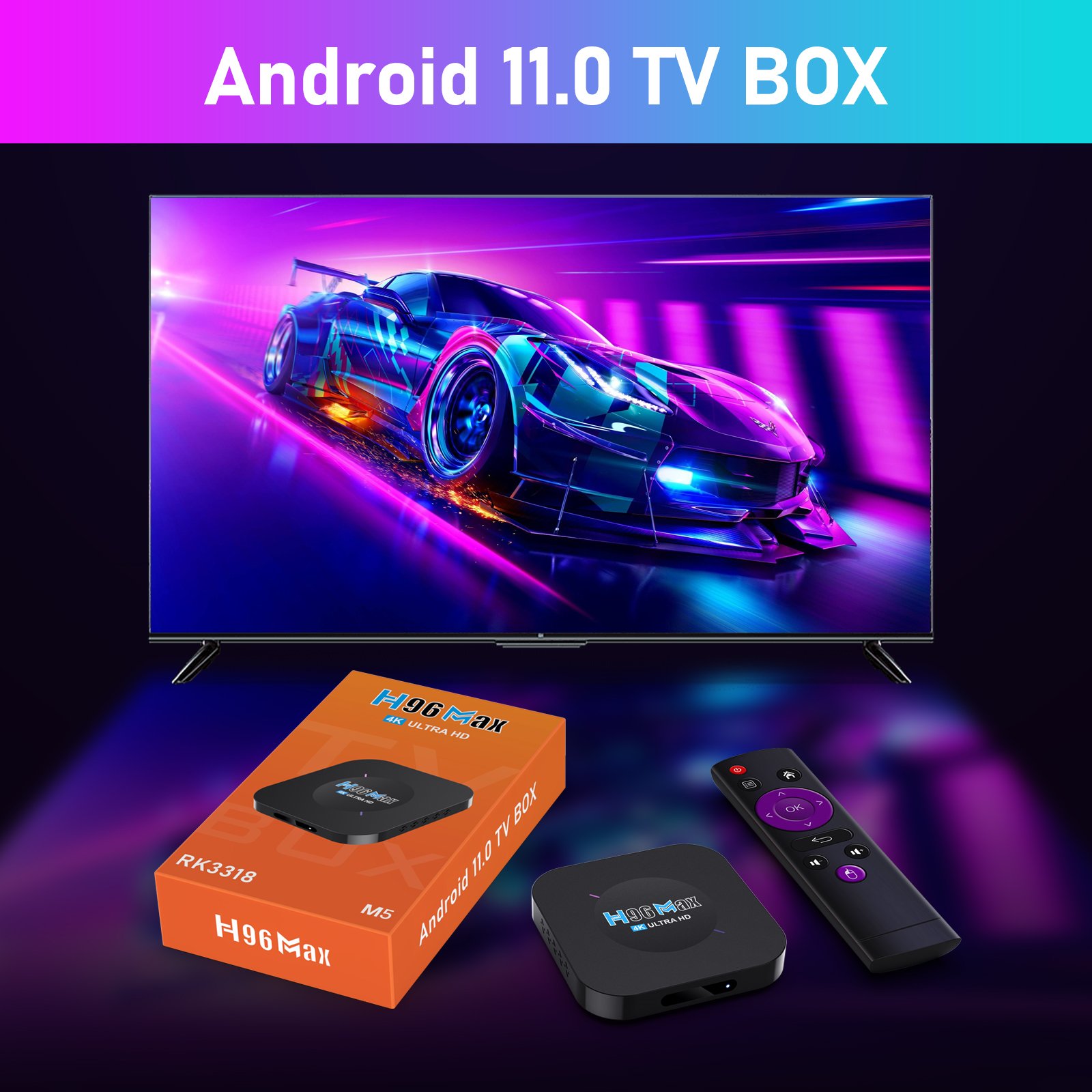 H96 MAX M5 IPTV box Set Top Box 1G 8G Android 11 4K 3D Smart IP-TV 2.4G Wifi Media Player Fast delivery Android TV box