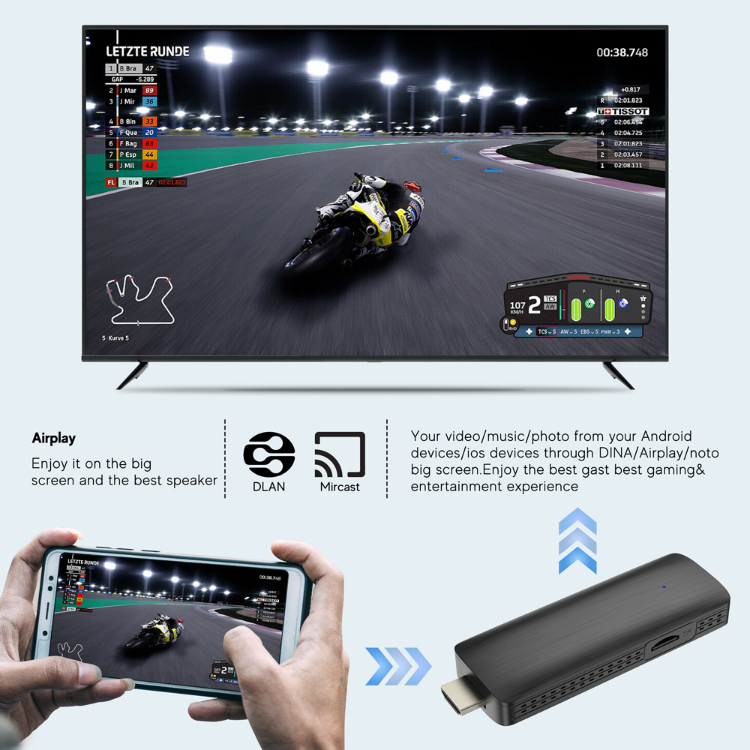 DQ03 Mini TVStick Android 10 Quad Core ARM Cortex A53 CPU 2GB16GB Support 4K2.4G&5.8G Dual Wifi Smart TV Box set top box