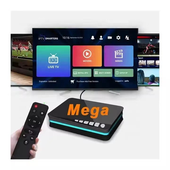 OTT 2024 MEGA 12.0 IP TV BOX Strong 4K Ott Set Top Box Android Tv Stick Free Trail
