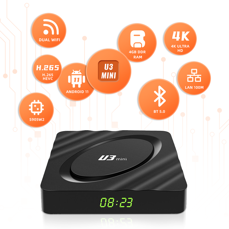 Android 13 mini portable Ip-tv Brasil Tv Box indoor private enjoy free trial reseller panel set-top tv box