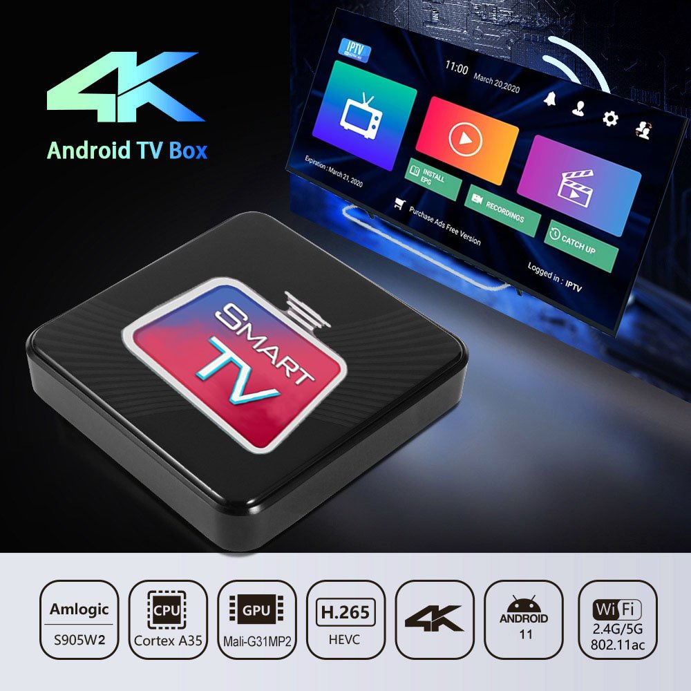 TD Smart mega ott Box Strong 4K Smart Media Player Set Top Box 4K Android 12 5G OEM Quad Core 4k set top Box