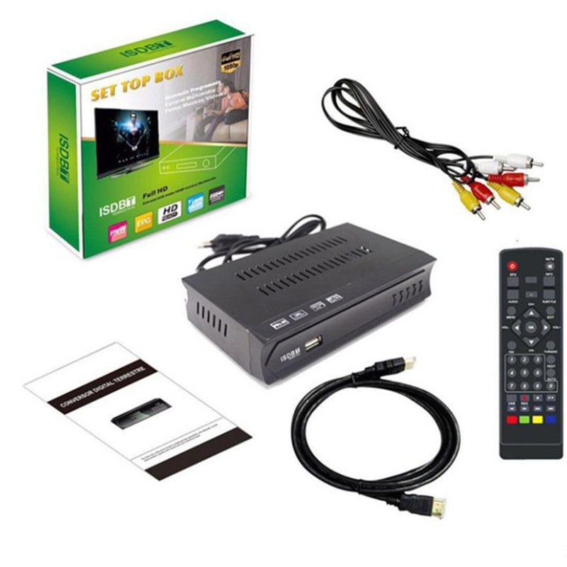 Spot ISDBT digital TV set-top box with Full HD cable Brazil Peru Chile Philippines South America H.264 ISDBT Decoder