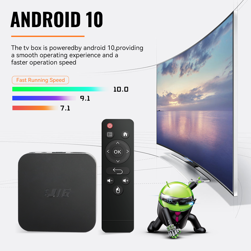 2024 Cheapest smart tv box android 10 receiver H313 Quad Core Dual WIFI 2.4G 5G 4K android tv box