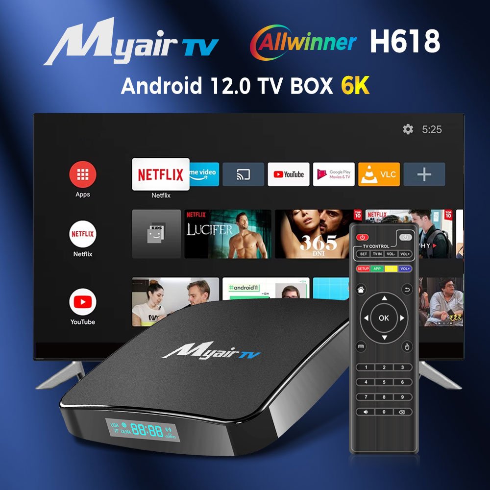 Popular Tv box Allwinner H618 Android 12.0 Ott Box 6G dual Wifi Support 4k 6k ATV Smart Set Top Box