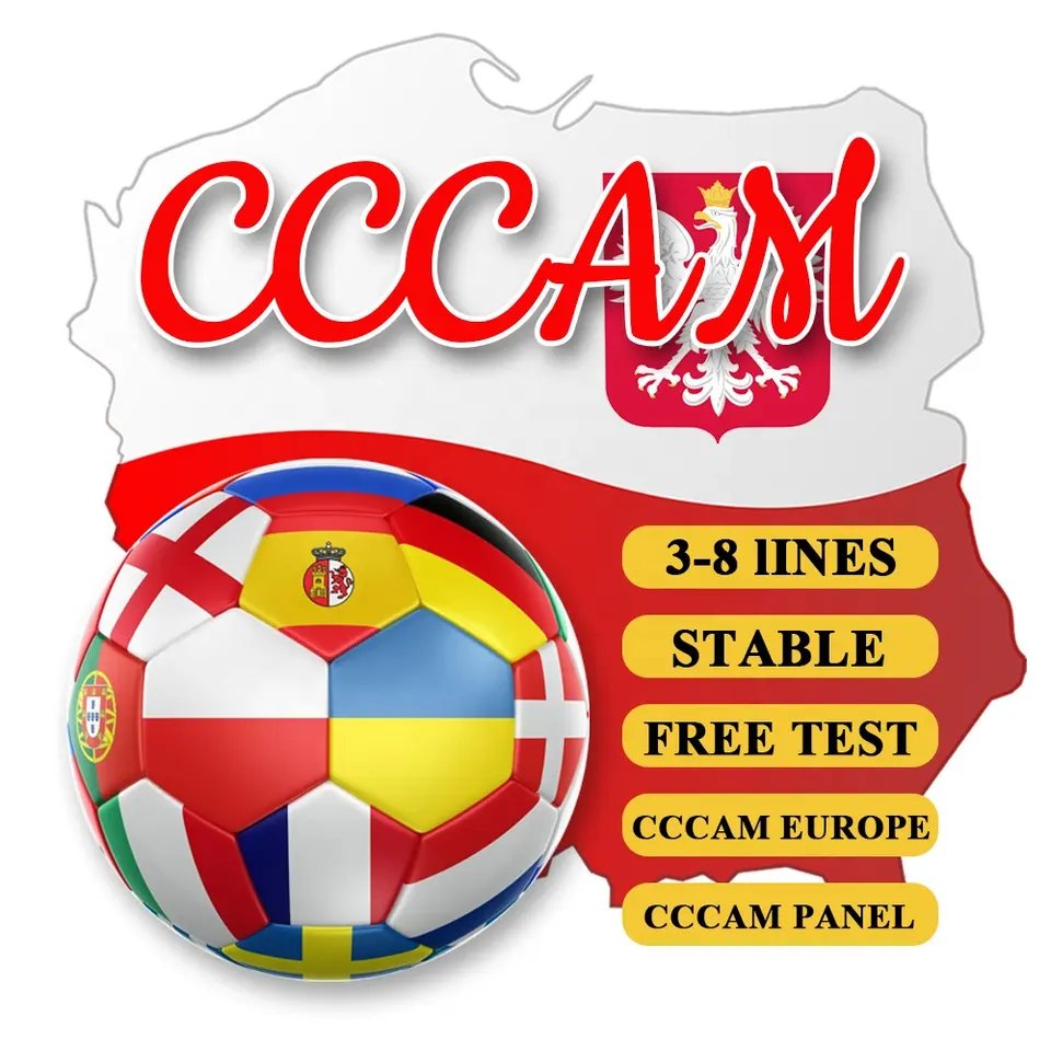 Europe HD 1 Year CCCam Austria U.K.Germany Italy Satellite TV Receiver Europe Cccam 8 Clines For DVB-S2 Set Top Box