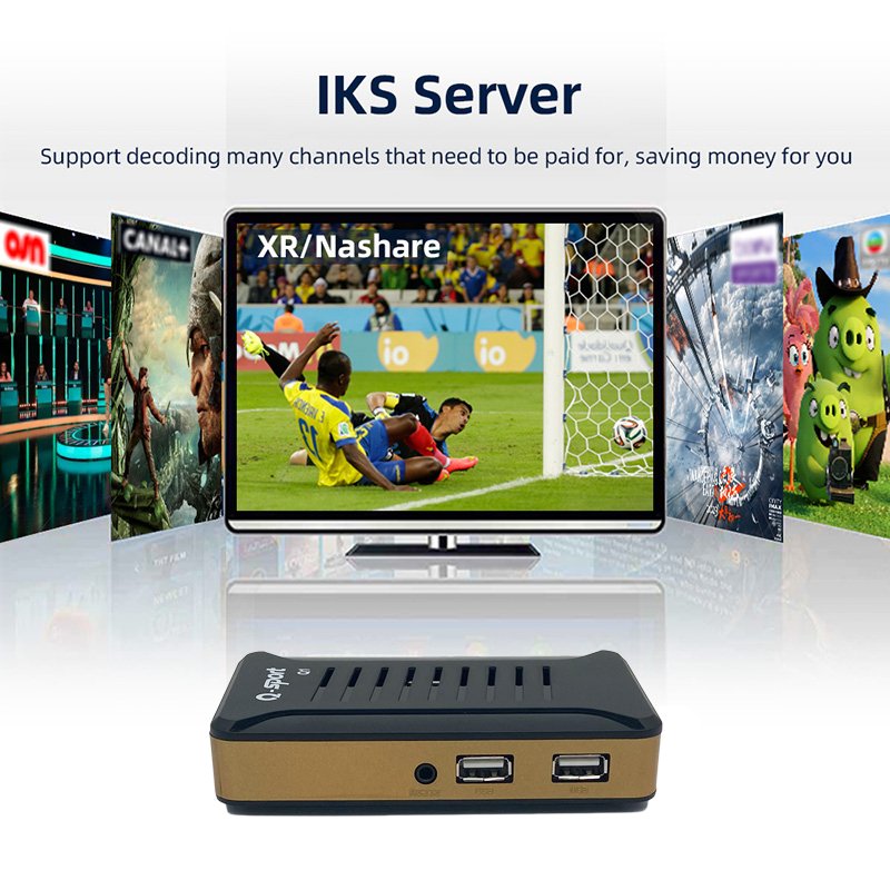 Qsport Mini Hd 1080P H264 HEVC FTA Free to Air Decoders Dvb-S2 Digital iks Server Satellite TV Receiver Set-top Box Factory OEM