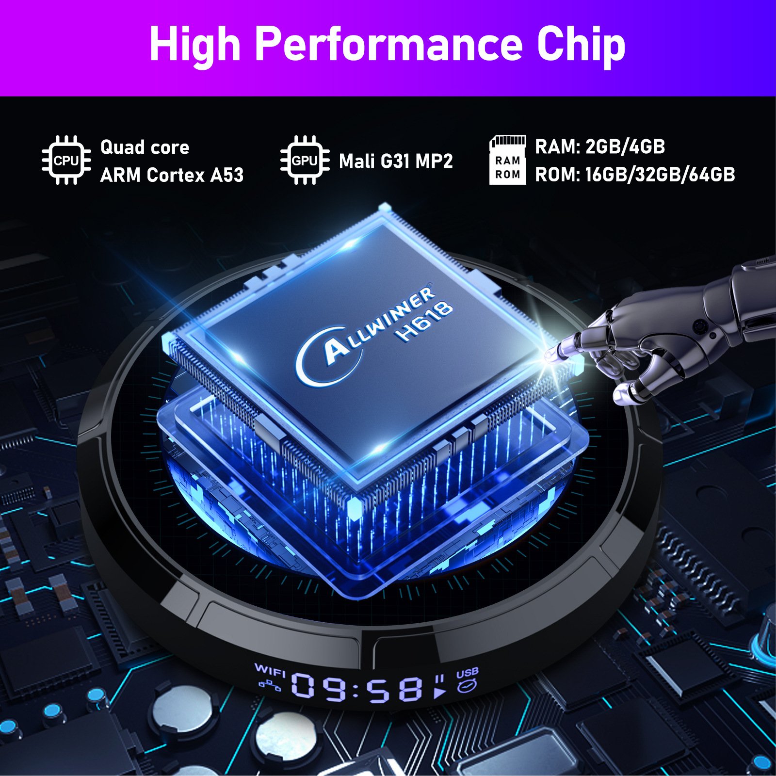 TV Box Android 12 H96max Android TV box H618 Network Set-top Box Quad core WiFi6 Bluetooth 5 Support 6K Youtube Dolby HD
