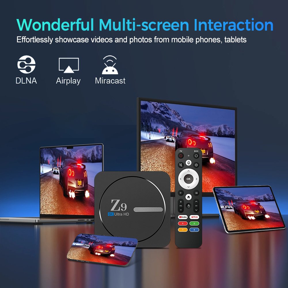 2024 New Z9 4G+32G Set-top box tv boxe 8k Image Count RK3528 Android 13 Dual Band 5GWiFi Blue-tooth TVBOX Factory Wholesale