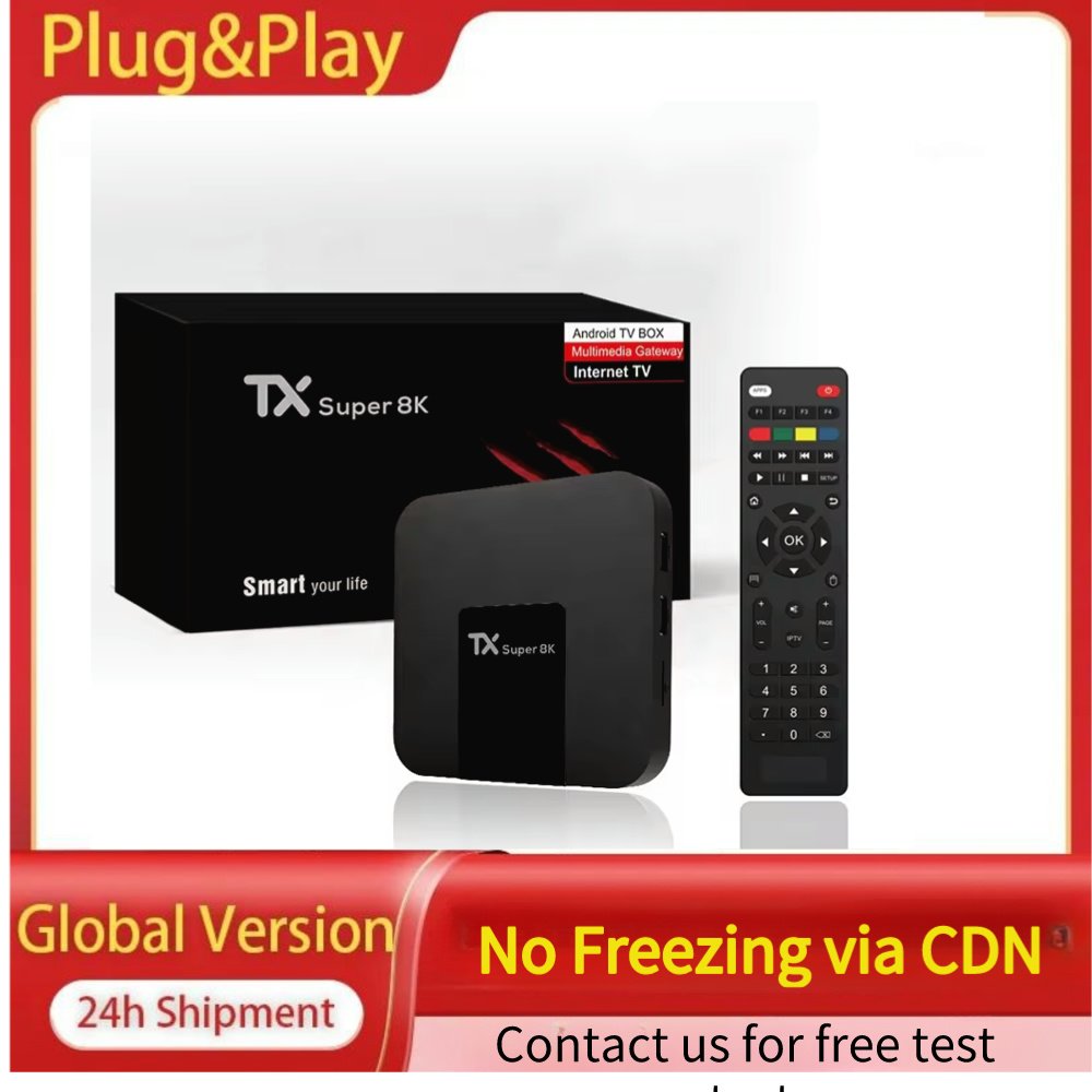 Global Streaming Android TV Box Smart 2024 Lifetime Free Test 4K IP*TV xxx TX Super 8k set-top box Hot in USA UK European Arabic