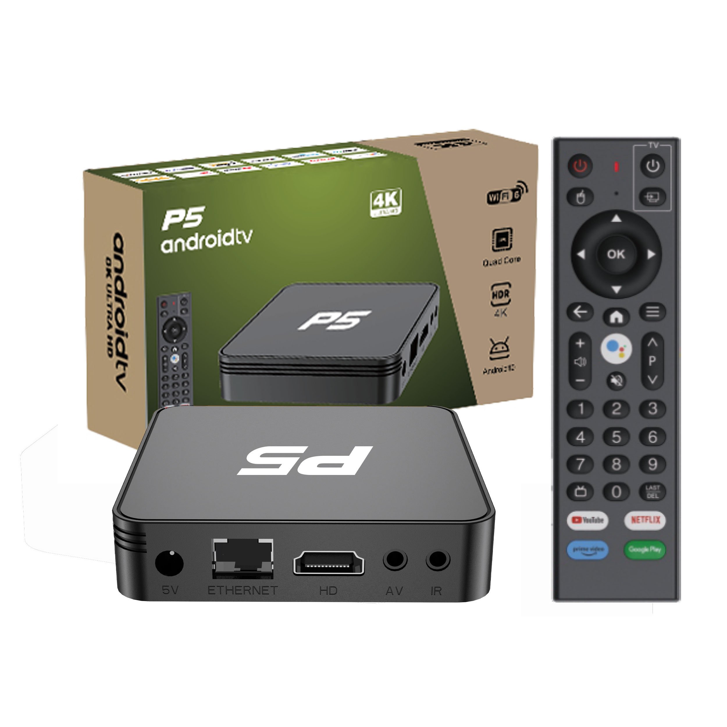 New Arrival p5 ATV TV Box Allwinner h313 Quad Core 2GB 8GB IPTV Set Top Box With Voice Remote best price tv version p5 tv box