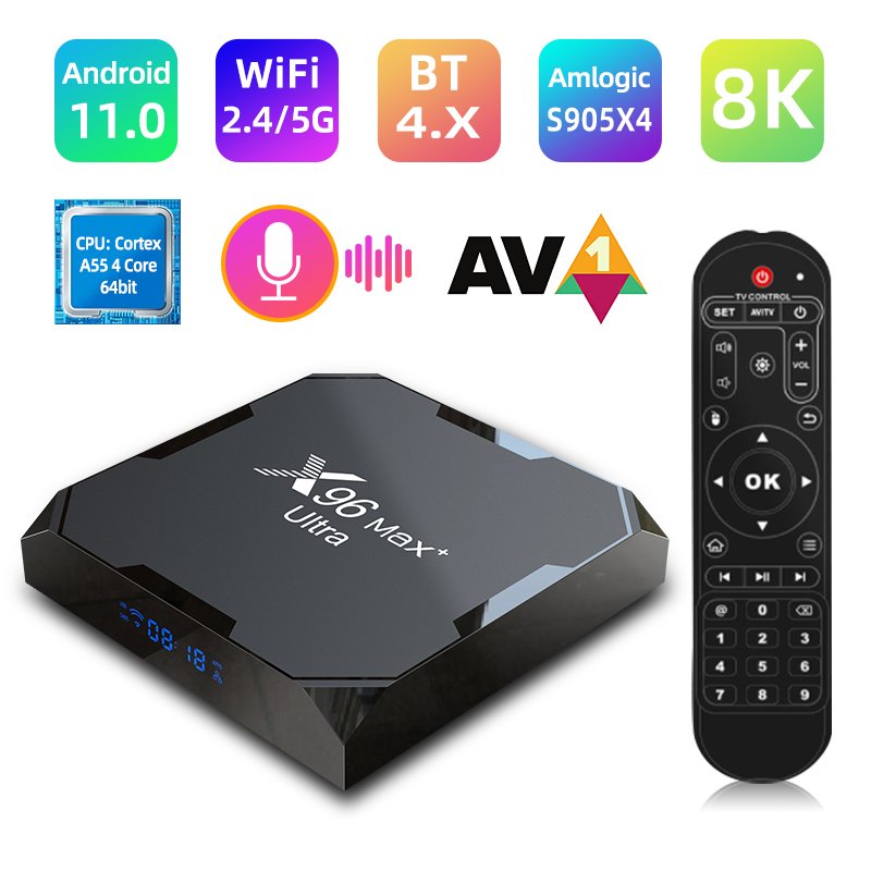 Ultra High Quality X96MAX UTRA Support Multi Languages Android TV Box Full HSD Cheap Tv Box Android 11.0 4K HSD High Definition