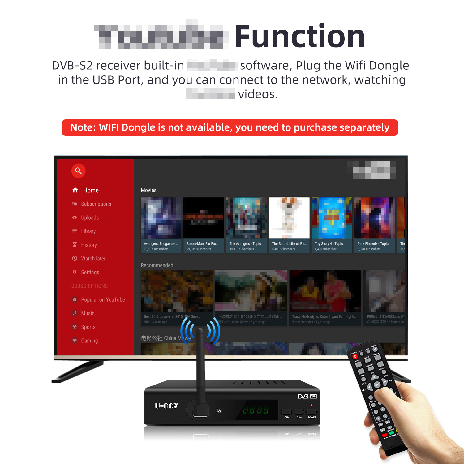 Full HD PVR EPG Multi-Media Playback decodificador 1080P DVB S2 Decoder H.264 DVB S2 Set Top Box digital tv Satellite Receiver