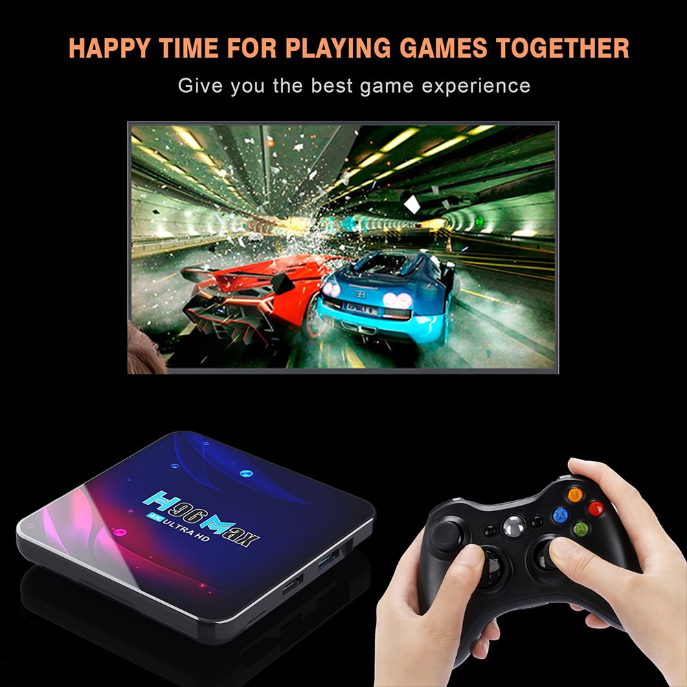 Hotselling android 11 quad core set top box 100M Lan 4K dual wifi 4gb tv box h96 max v11