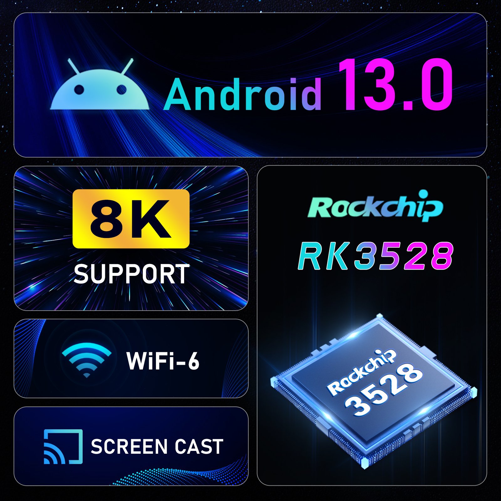 Hot Sale Hot Sale Stable 4K 8K OTT Android 13.0 12Gb 4Gb Smart TV With Set Top Box Free Trial
