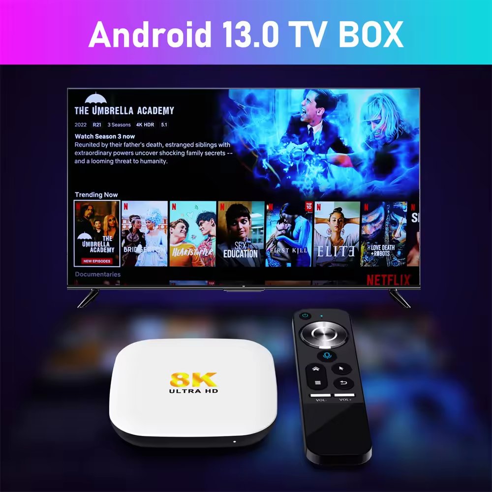 Hot Sale Hot Sale Stable 4K 8K OTT Android 13.0 12Gb 4Gb Smart TV With Set Top Box Free Trial