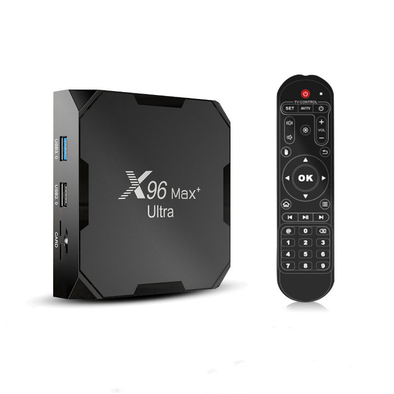 New Leadcool Android 11 Set Top Box X96 Max Plus Ultra Smart TV Box 8K Video Codec HDR USB3.0 BT4.0 Amlogic S905X4 CPU