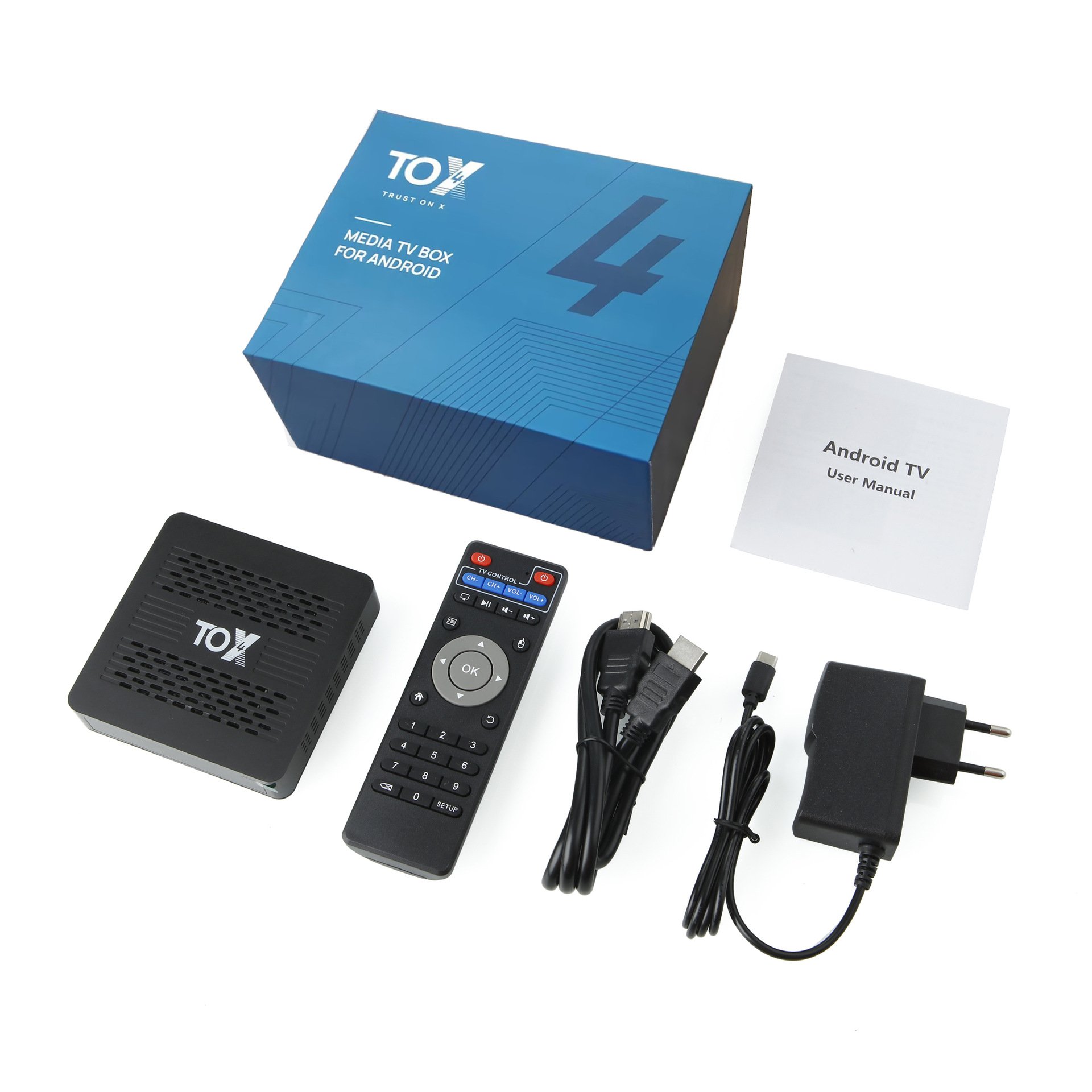 TOX4 TV Box Android13 Rockchip RK3528 4GB 32GB Support 4K 60fps Dual Wifi BT5.0 Set Top Box