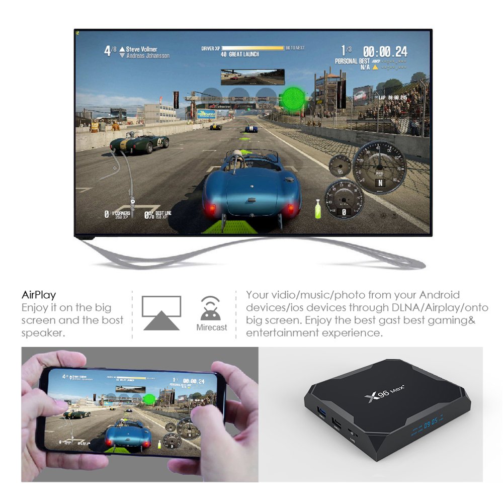 New Model Amlogic S905X3 X96 Max+ Smart Tv Box 2GB 4GB 16GB 32GB 4K Android 9 Tv Box