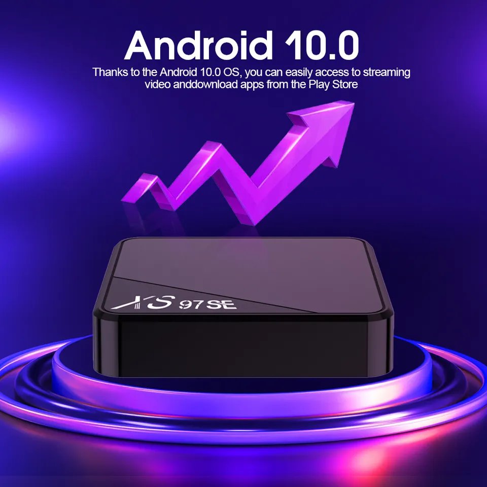 QUNSHITECH Wholesale Customizable 4K/HD/HDR Wireless OTT Set-Top Box Quad-Core Streaming Media Player Smart Android Tv Box