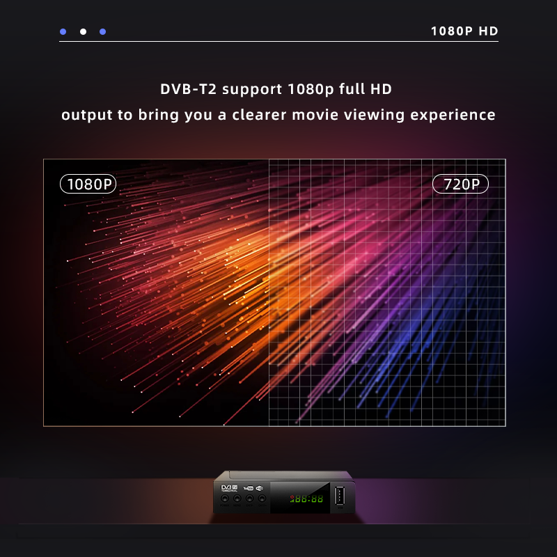 High Quality DVB T2 Tv Receiver TV Box Digital Terrestrial Receiver Usb Dvb T2 H.264 T2 1080P Set Top Box