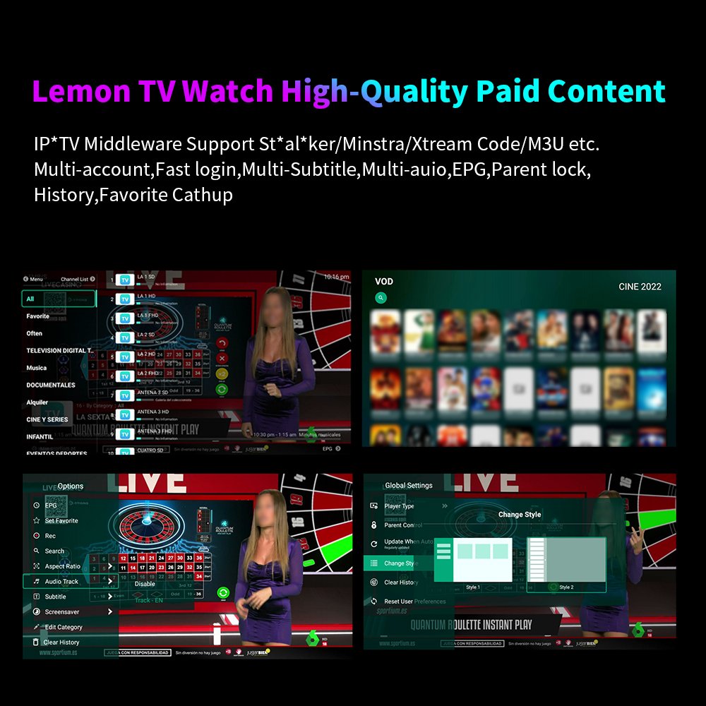 Topleo HDR Android ATV Box Lemon TV update version of Q5 set top box digital 4k certificado androidtv lemon tv box android