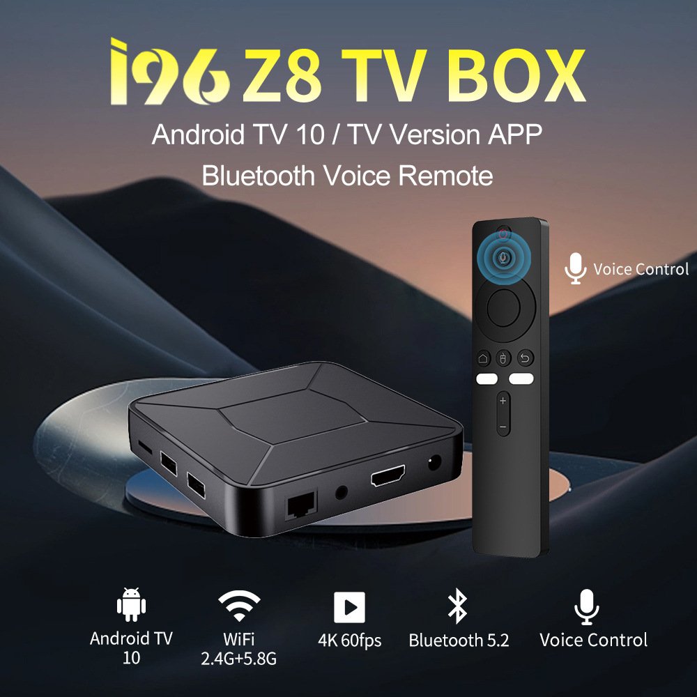 Newest android tv box onn i96 z8 plus androidtv 12 certified 8k wholesale set top box