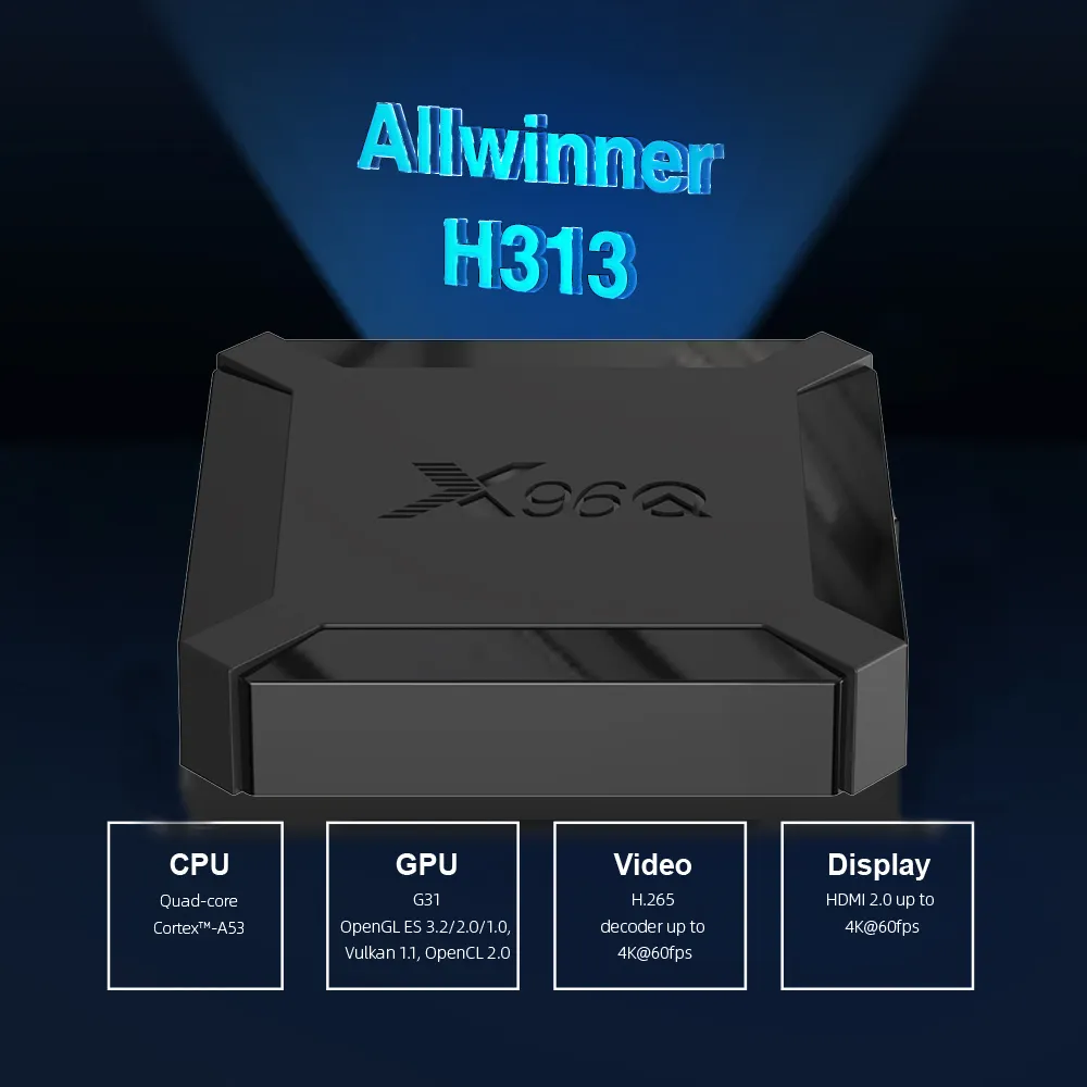 GAXEVER Smart 4K digital android set top box converter internet tv iptv subscription X96Q