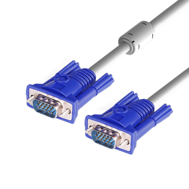Blue&White Ultra High Speed computer cable Full HD 1080P 3+4 15 Pin Male to Male VGA Cable for PC Laptop TV and Projector