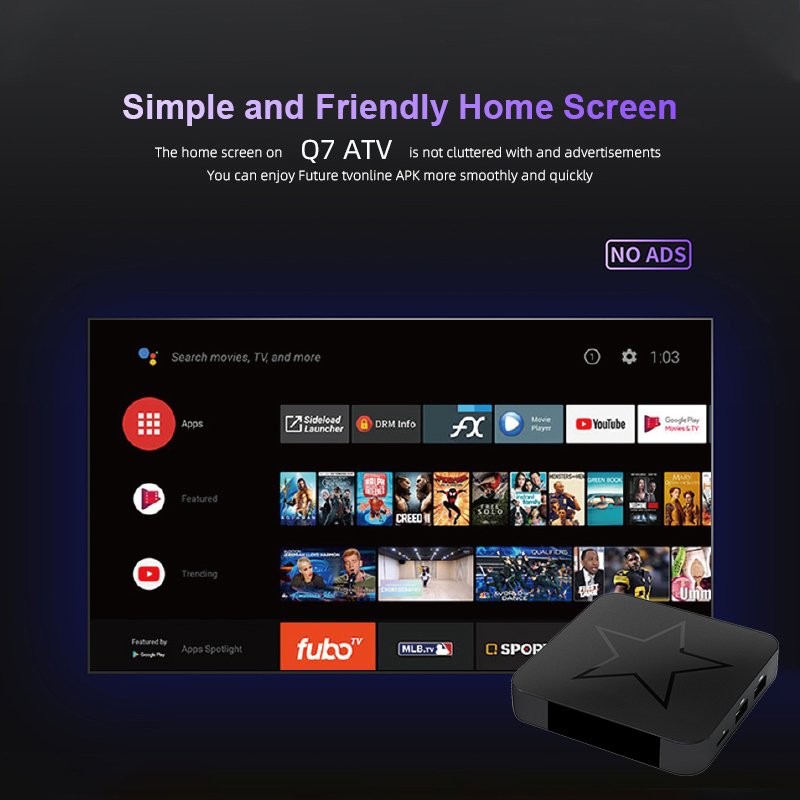 H616 4K Mi Set-top box ATV Android TV Box Q7 Xnxx Tv Box Manufacturers Streaming Device