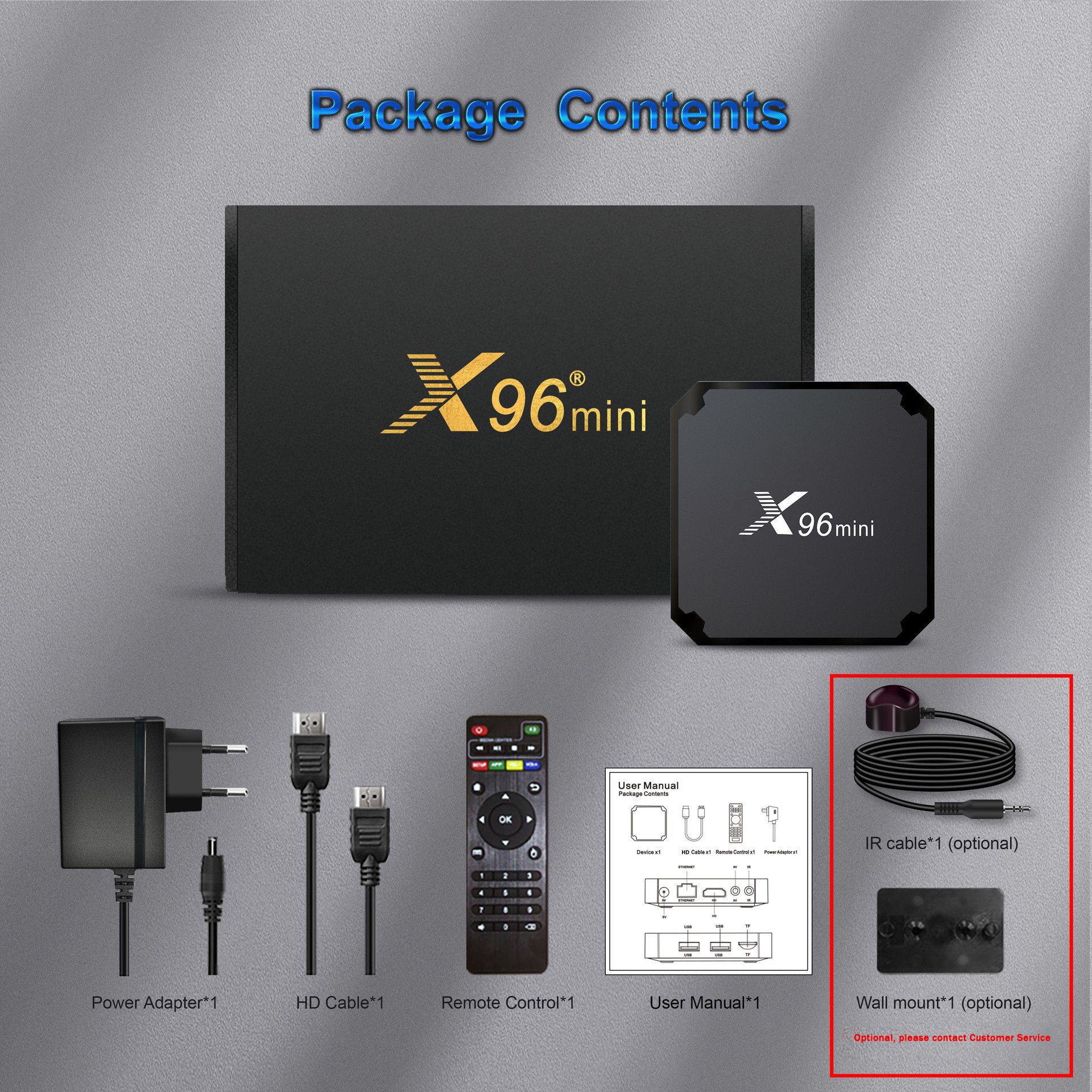 X96mini network set-top box S905W2 4K HD WiFi Android smart TV box tv box