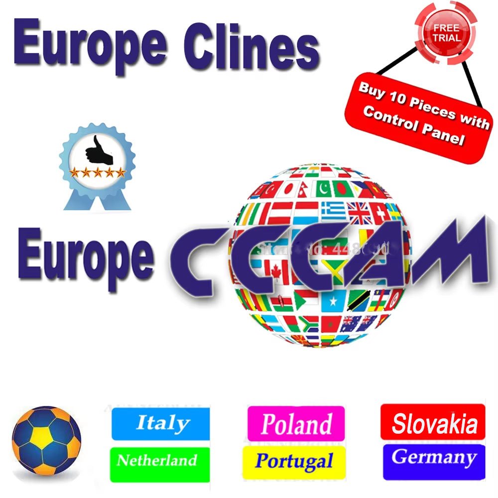 1/2 years cccam Poland Czech Slovakia oscam 5-8 lines Germany Italy UK Europe cccam free test best stable for DVB-s2 receptor