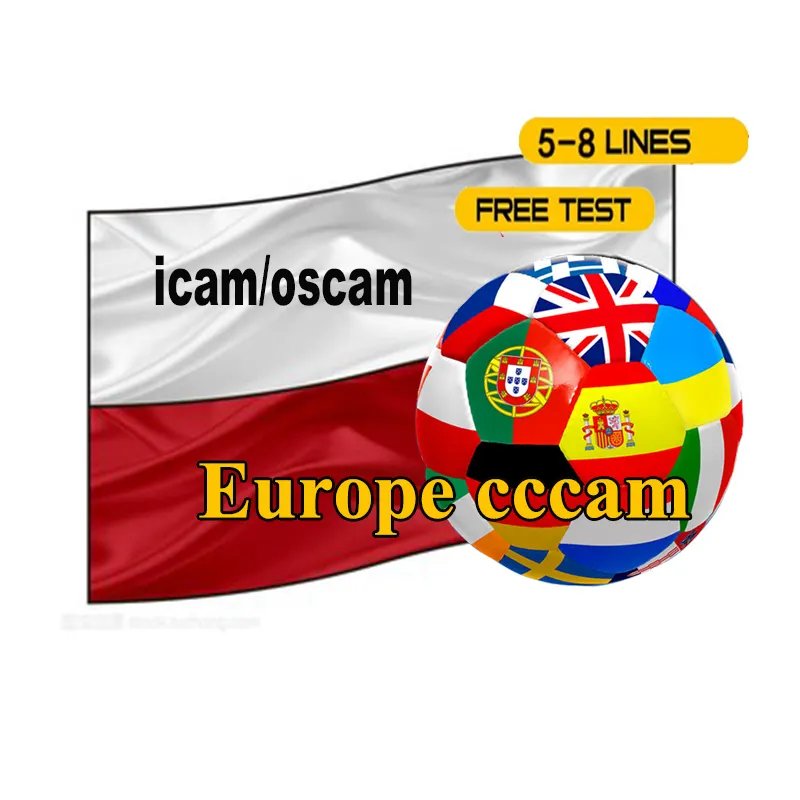 1/2 years cccam Poland Czech Slovakia oscam 5-8 lines Germany Italy UK Europe cccam free test best stable for DVB-s2 receptor