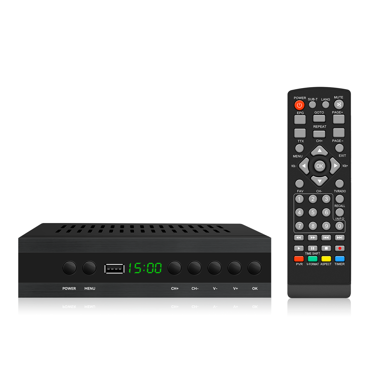OEM/ODM Spain TDT Decoder DVB-T2 H265 Terrestrial Digital Receiver MPEG4 Media PVR Set Top Box