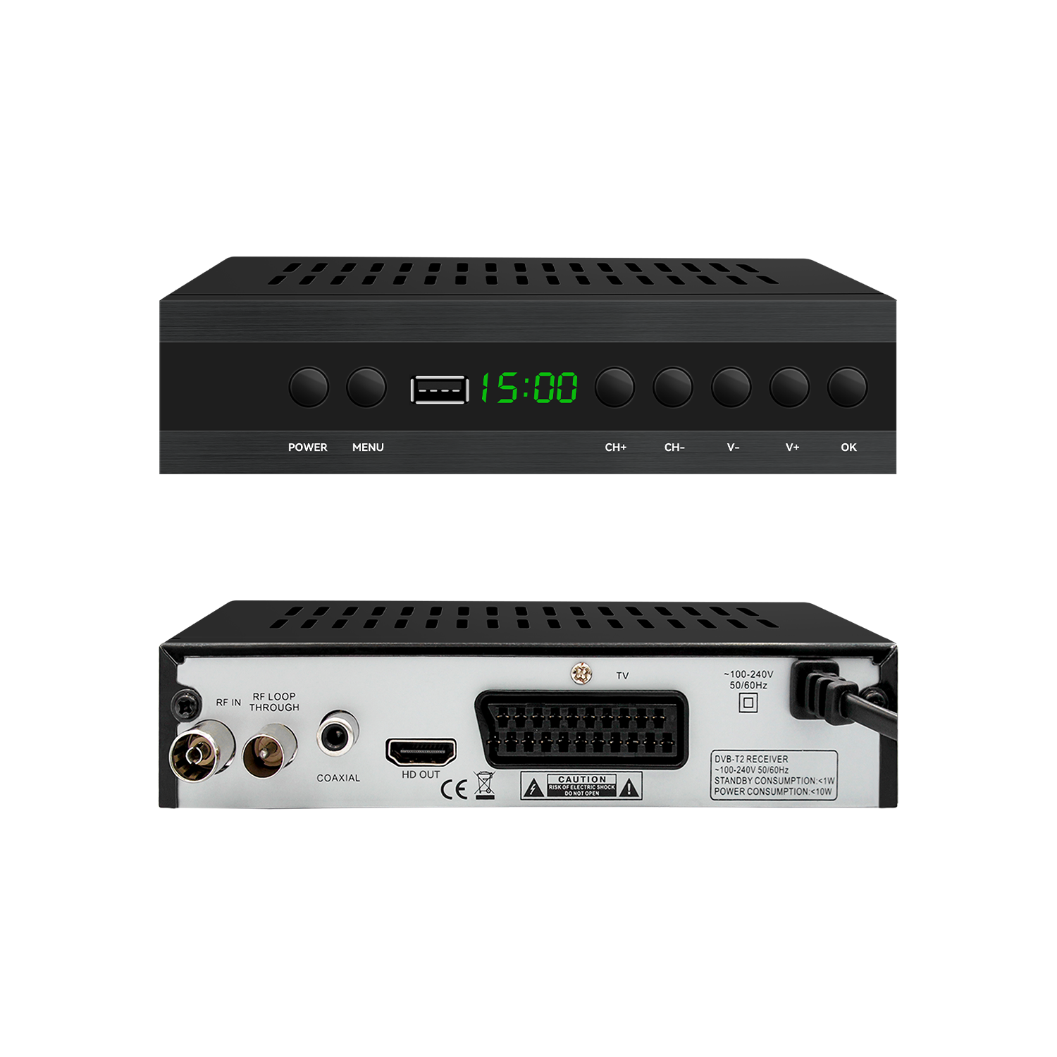 OEM/ODM Spain TDT Decoder DVB-T2 H265 Terrestrial Digital Receiver MPEG4 Media PVR Set Top Box