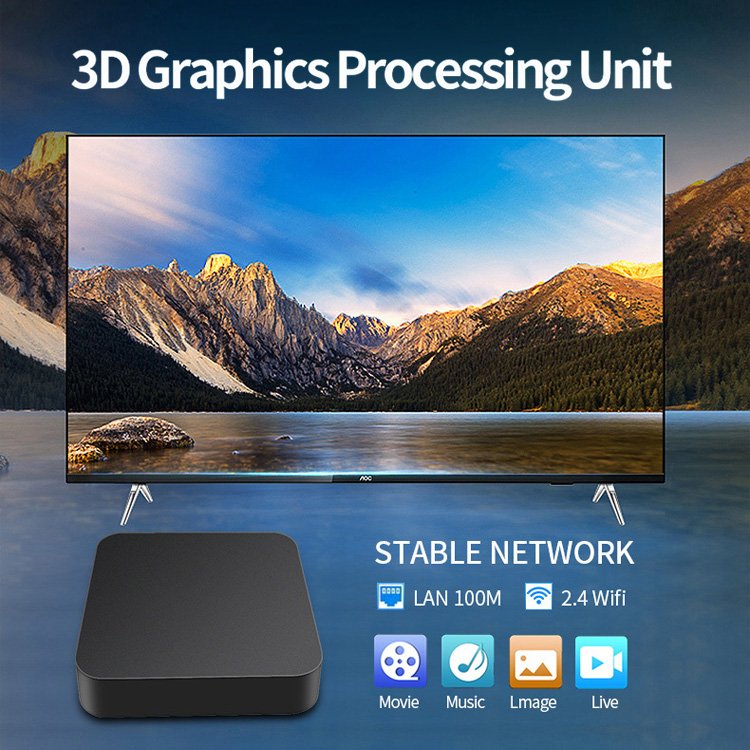 Wholesale high quality android 11 set top tv box custom 1G 2G 8G 16G 4K android 11 smart tv box