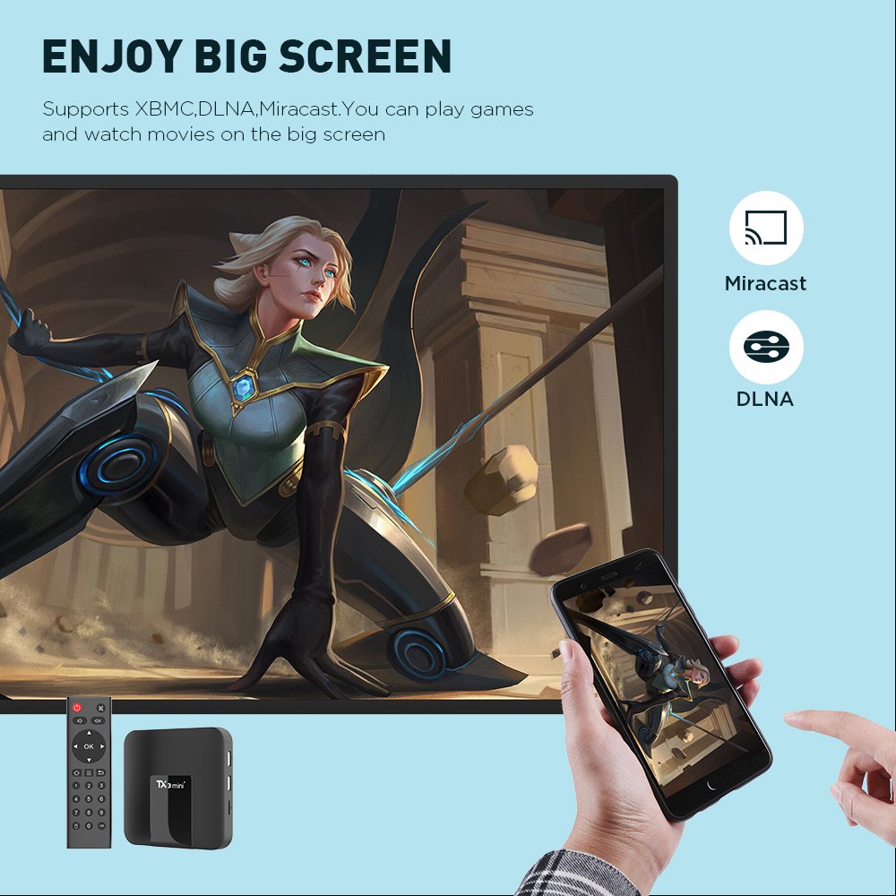 Factory Wholesale TX3 mini Android tv box H313 2g 16g 2.4G Wifi Smart 4K TV BOX Set Top Box