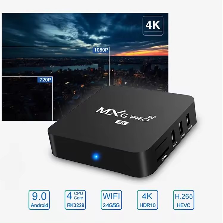 4K MXQPRO 5G Rockchip rk3128 4K Android tv box smart tv box 4k Smart Direct supply Media Player High Resolution 4K TV BOX